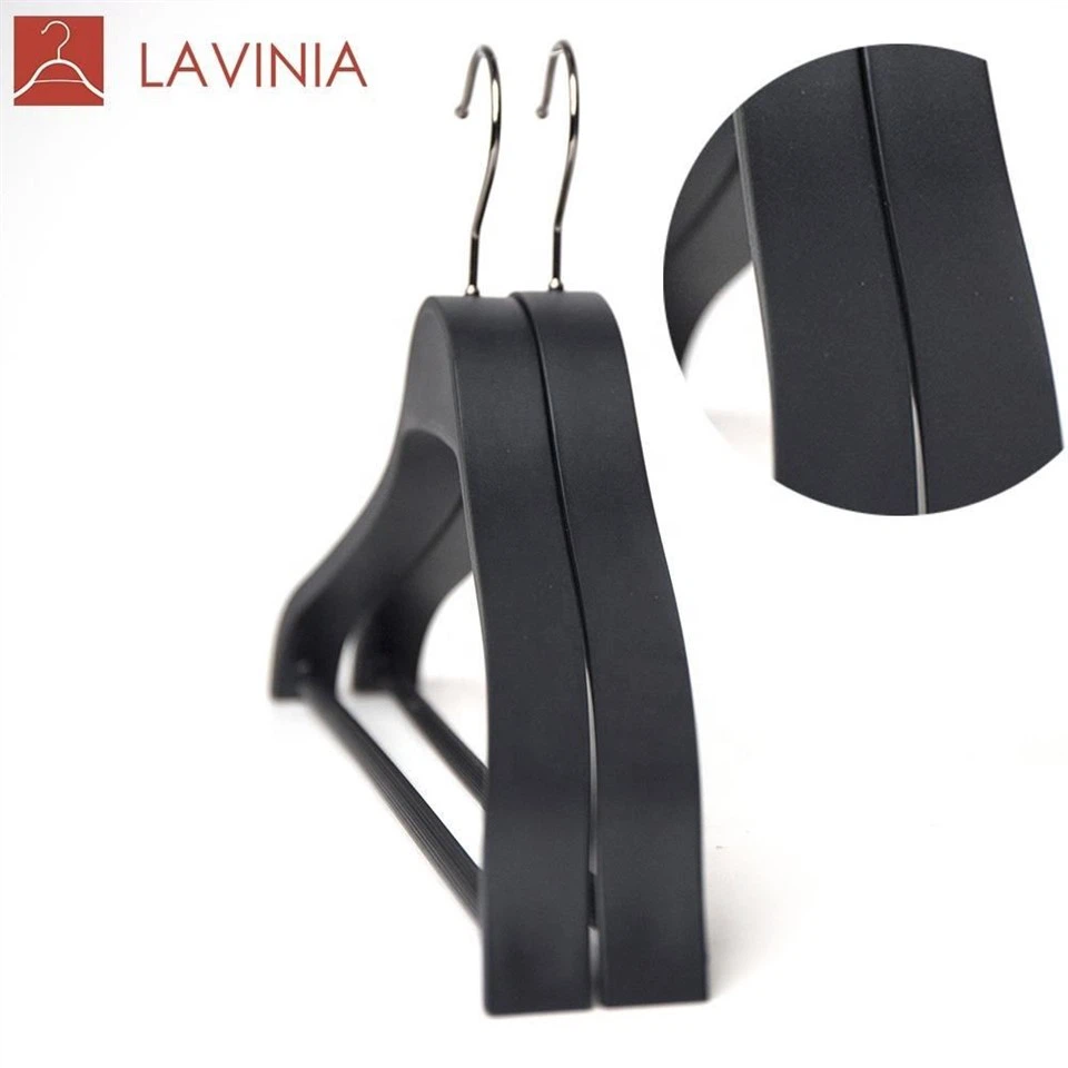 plastic black hangers plastic laminated hanger(001)
